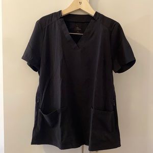 Jaanuu black scrub top size xs